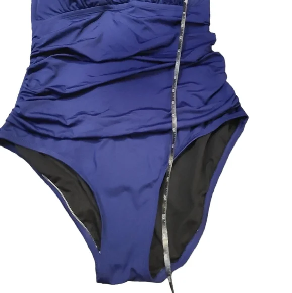 HILOR one piece ruched swimsuit 14 - Picture 4 of 9